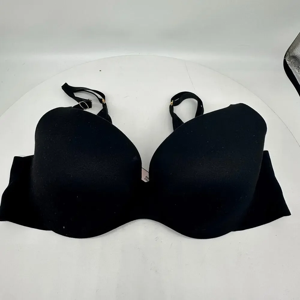 Victoria's Secret Red and Black Lined Demi Bras Size 34C Lot of Two Sexy - Picture 7 of 10